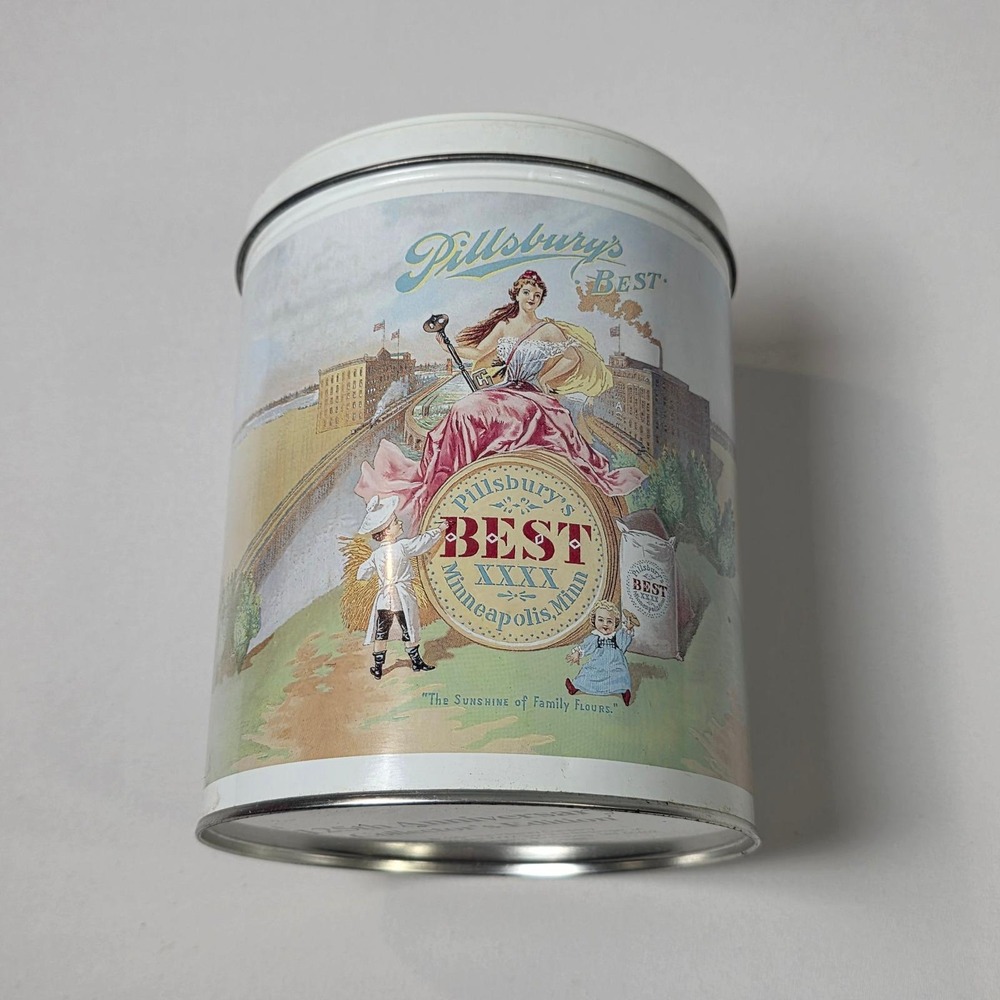 Pillsbury Collector Tin 125th Anniversary 1994 Victorian Flour Mill Graphic